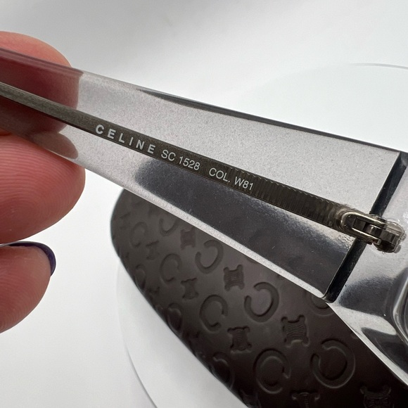 Celine EUC transparent grey sunglasses with branded case … - Picture 6 of 10